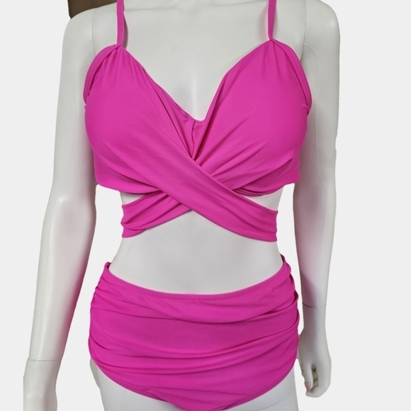 Source Unknown Tummy Control Cross Strap Bikini Size L - Picture 14 of 15